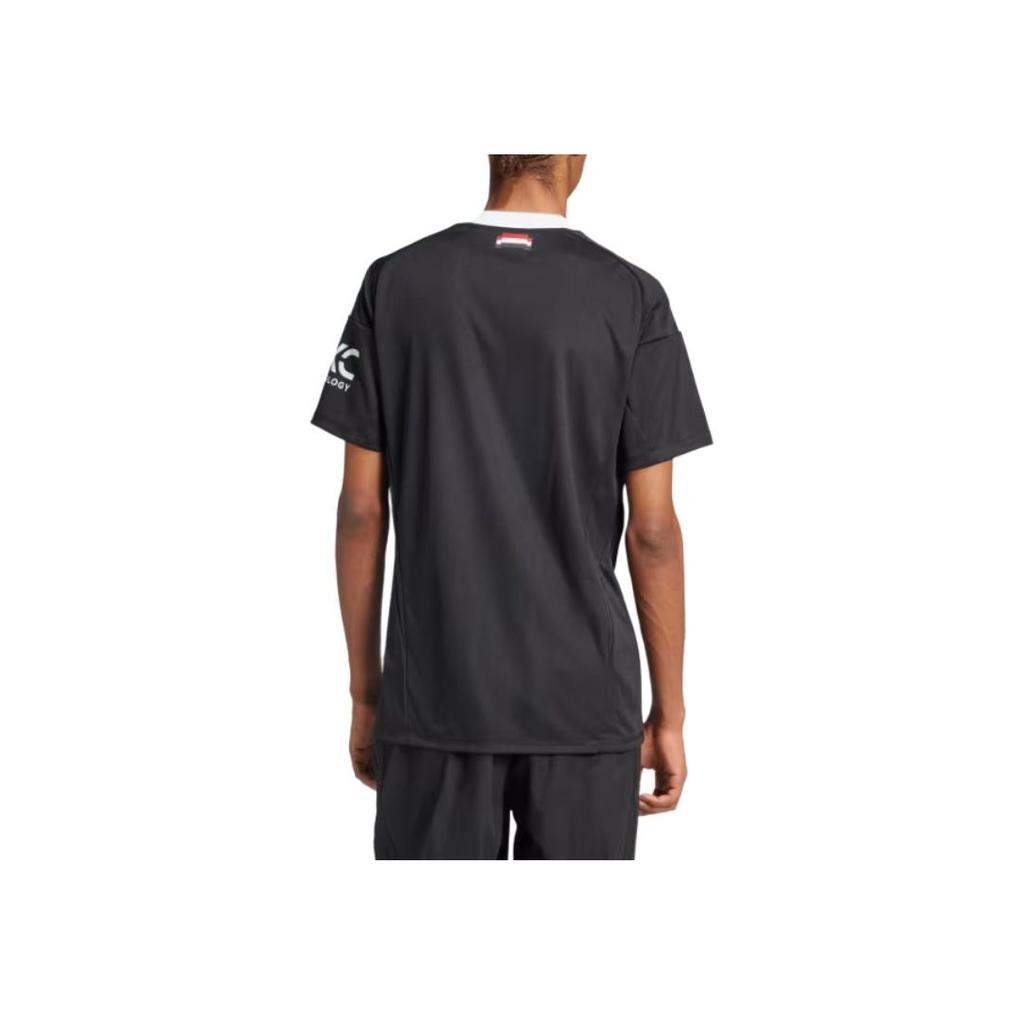 Adidas Originaler Manchester United GK Komfortabel Enkel Myk Kortermet Fotballtrøye Unisex Topper Svart JH0842