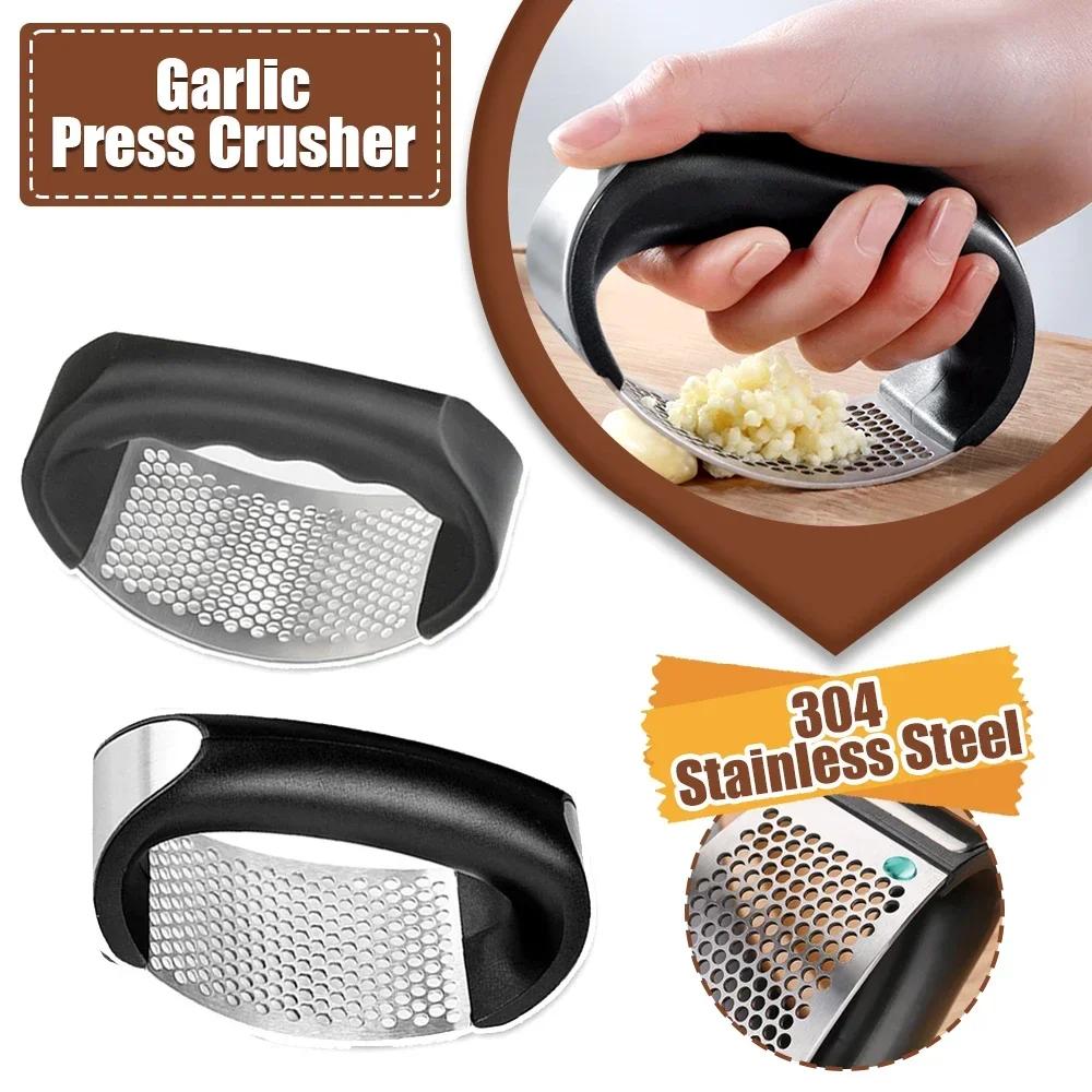 Fruit Vegetable Tools Kitchen Gadget Accessories Stainless Steel Garlic Press Crusher Manual Garlic Mincer Chopping Garlic Tool