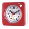 Analog Quartz Bedside LED Desk Sweep Travel Square No Noise Portable Plastic Alarm Clock Battery Needle Mini Non Ticking