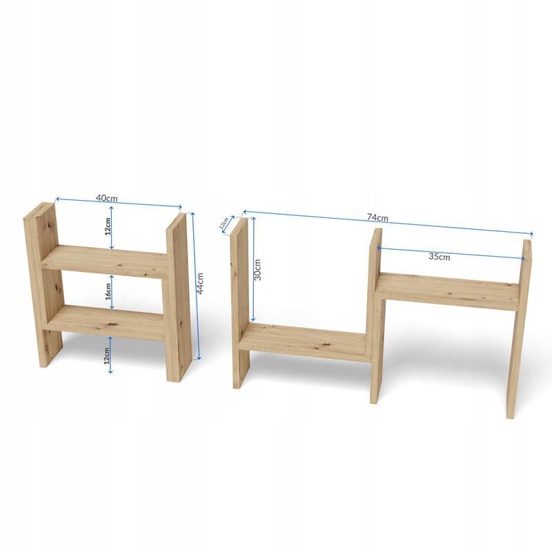 Ex3 Artisan Oak Standing Kitchen Shelf Cabinet Shelf
