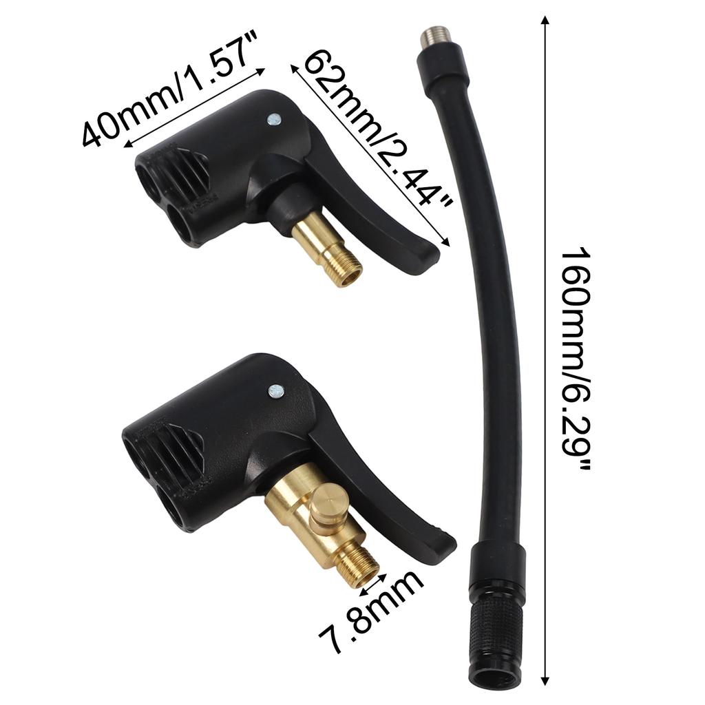 2 Pcs Car Valve Adapter For Car Tyre With 16cm Hose For Car Bicycles Motorcycle Portable Car Repair Tools