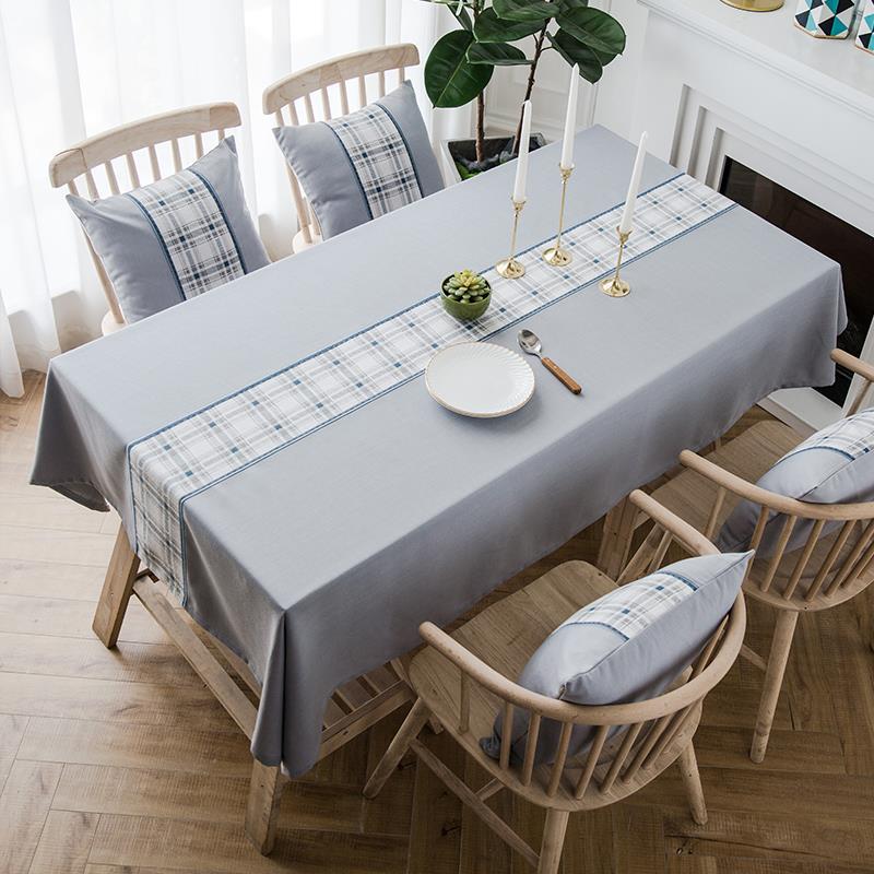 American Light Luxury Flannel Digital Printing Geometric Line Coffee Table Tablecloth Table Cloth