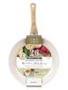Kakusei Grinday with Frying Warm Induction Ceramic Stylish and Cute NB-45 Pan, 26cm, Ivory, Compatible, Coating,