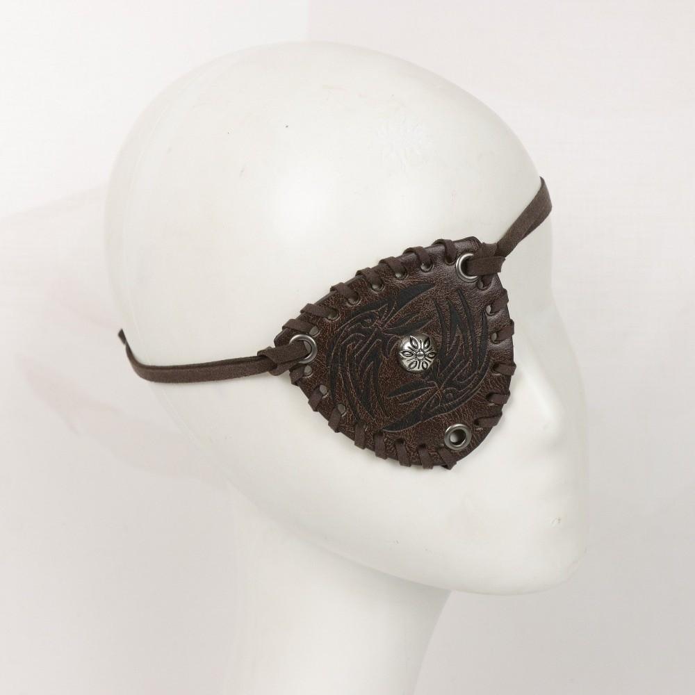 Brass Rivets Pirate Eye Patch Vintage Cosplay Accessory Creative Eye Mask Medieval Costume