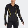 adidas Stella McCartney TP LS C.R. Jachetă cu glugă cu detaliu în dungi și imprimeu logo Jachetă Femei Negru HI6055