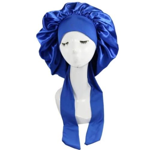 New Silky Bonnet For Sleeping Women Satin Bonnet Hair Bonnet Night Sleep Cap Scarf Wrap For Curly Hair Tie Band For CurlyHat