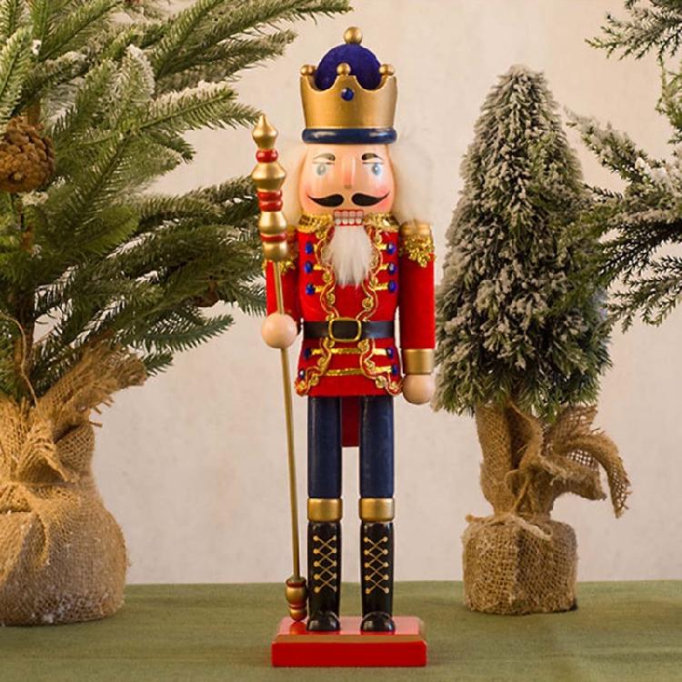 Figures Puppet Christmas Nutcrackers Christmas Wooden Nutcracker Soldier 38cm