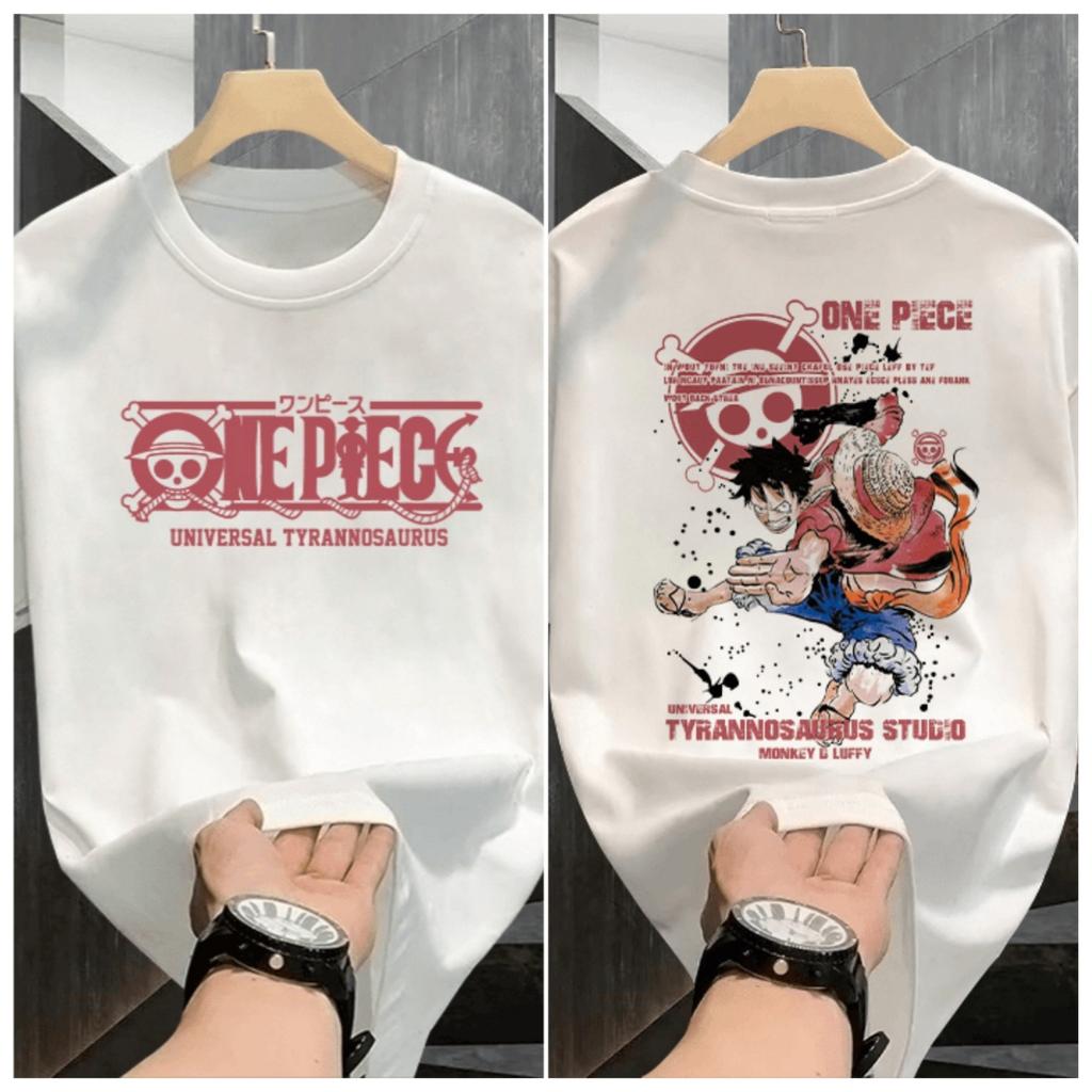 ONE PIECE Anime Nika Luffy Short Sleeve Summer Mens and Womens Same Summer Popular TShirt Nostalgic Cotton Versatile TShirt