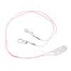 Hearing Aid Holder Transparent Clip Pink Rope Nylon Easy Fixing Hearing Aid Lanyard for Gardening