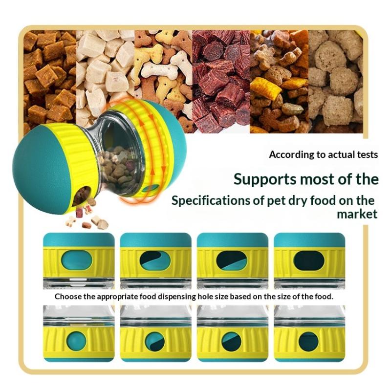 1Pc Dog Puzzle Toy Elliptical Track Rolling Ball Leaky Food Dispenser Develop Intelligence Durable Interactive Pet Toys