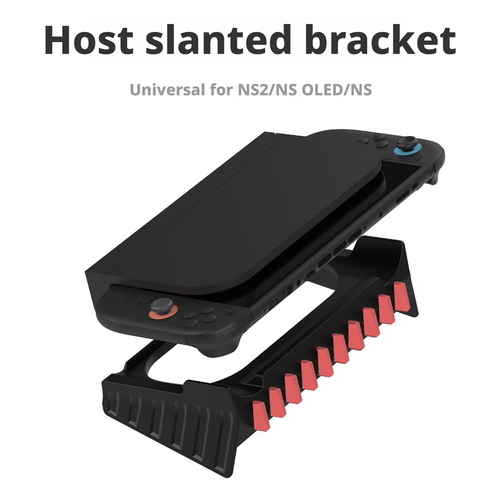 For Switch2 Host Base Flat Storage Rack Switch/OLED Universal Diagonal Stand Can Store Game Cartridges Storage