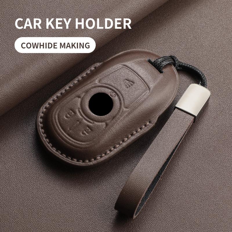 Leather Car Flip Key Case Cover For Buick Lacrosse Envision Excelle Encore Regal Enclave Verano Sportback Tourx Cars Key Shell
