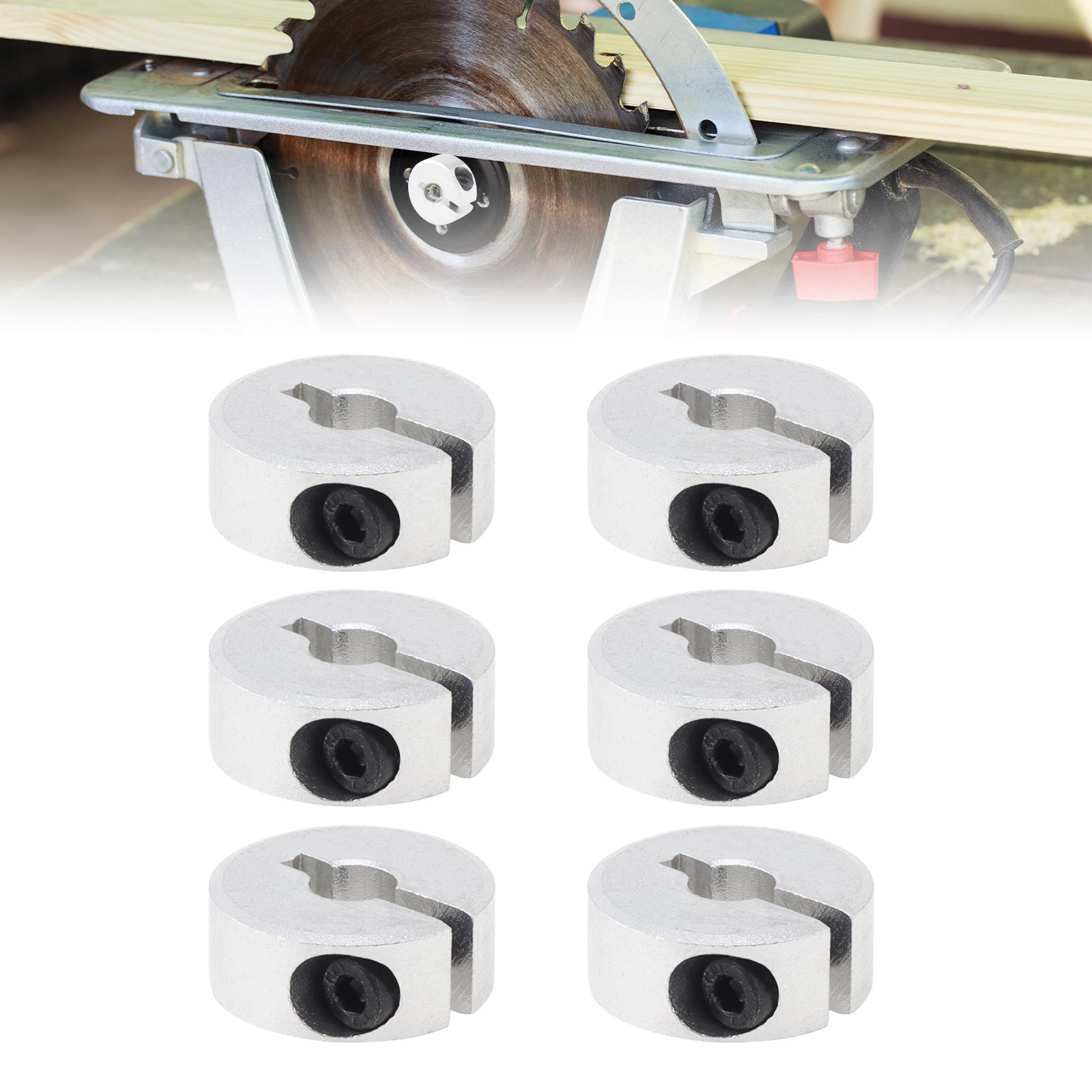 

Стопорное кольцо вала, 6 шт. Диаметр отверстия 6 мм Сплав алюминия Цельное стопорное кольцо вала, Разъемные стопорные кольца вала зажимного типа с винтами