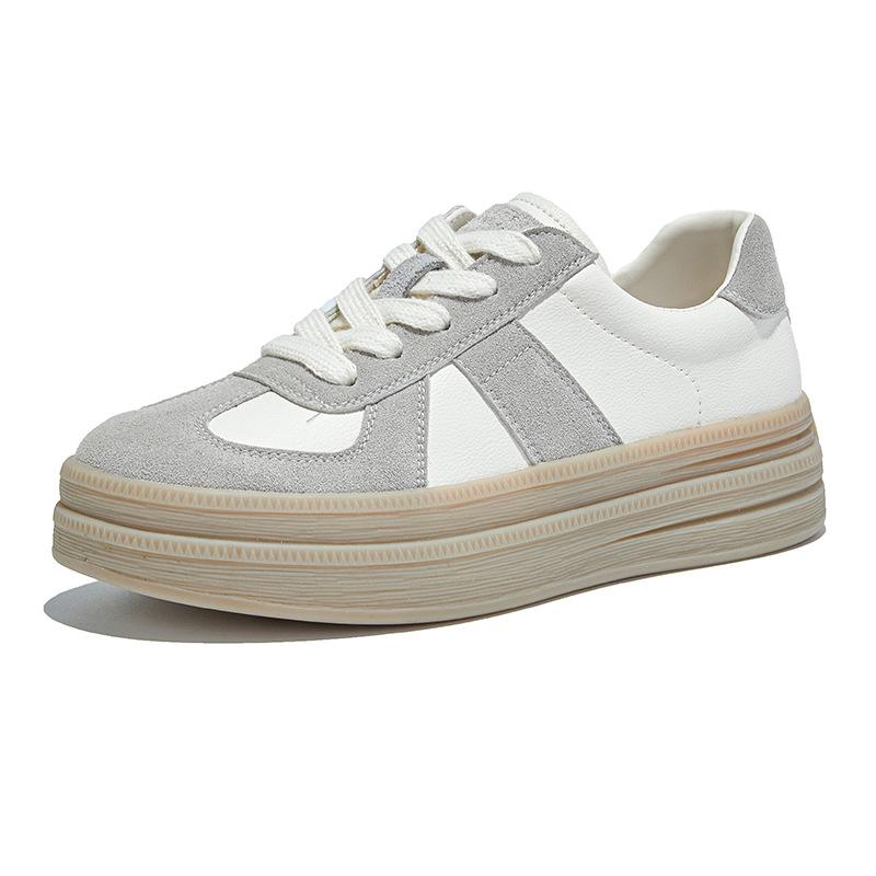 Retro leather German training shoes women's 2025 autumn new models are not tired of feet, platform white shoes, casual and versatile fashion women's s