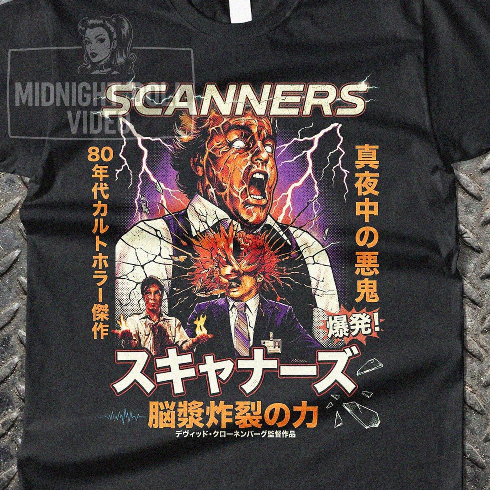 Scanners (1981) - Brain-Bursting Power - 80s Sci-fi Horror Japanese Shirt 4XL