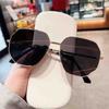 Fashion Women Sunglasses Women's Large Frame Square Sun Glasses Brand Designer Metal Eyeglasses UV400 Oculos De Sol