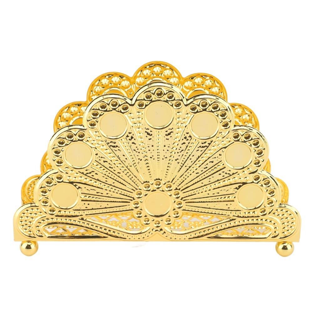Napkin Holders Gold Napkin Holder Standing Iron Napkin Dispenser Peacock Plaid Napkin Stand Kitchen Counter