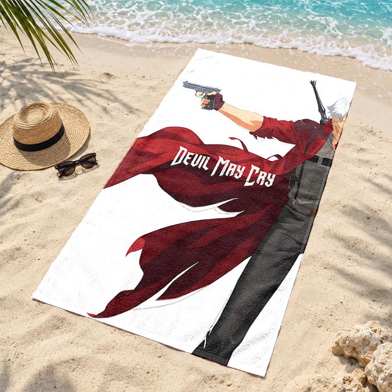 Devil May Cry Microfiber Beach Towel Quick Dry Sand Free Lightweight Beach Towels for Travel Swimming Camping