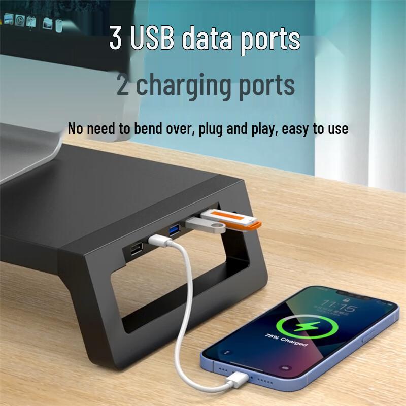 Multi-functional Monitor Riser Stand with USB 3.0 Hub