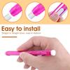 12 Pcs Erasers Pen-Style Set, Durable 6 Retractable Click Eraser Pen Shell + 6 Eraser, Good Cleaning Effect Erasers for Kids Students Artist Painting