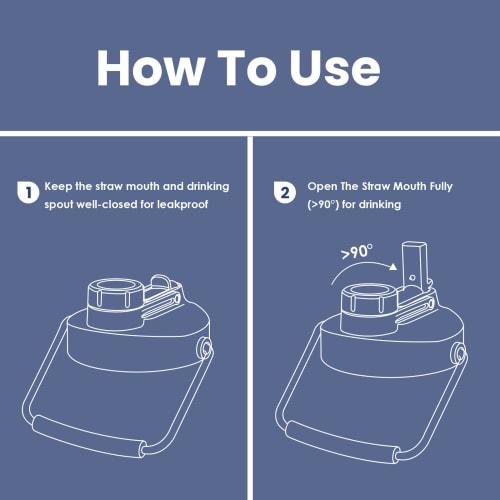 BOTTLE BOTTLE 2-Liter Large Capacity Jug (2000ml) Stainless Steel Vacuum Insulated Water Bottle with Wide Mouth, Easy To Clean, Portable, Direct Drink