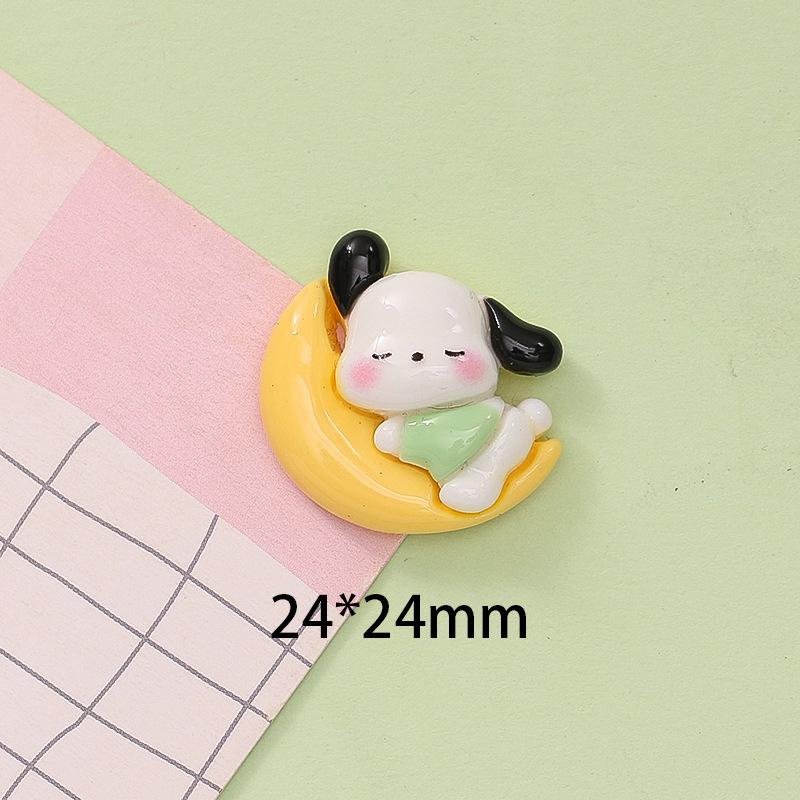10 Pcs New Kawaii Cartoon Cute Moon Dog Series Resin Scrapbook Diy Jewelry Party Children Gift Hairpin Accessories A24