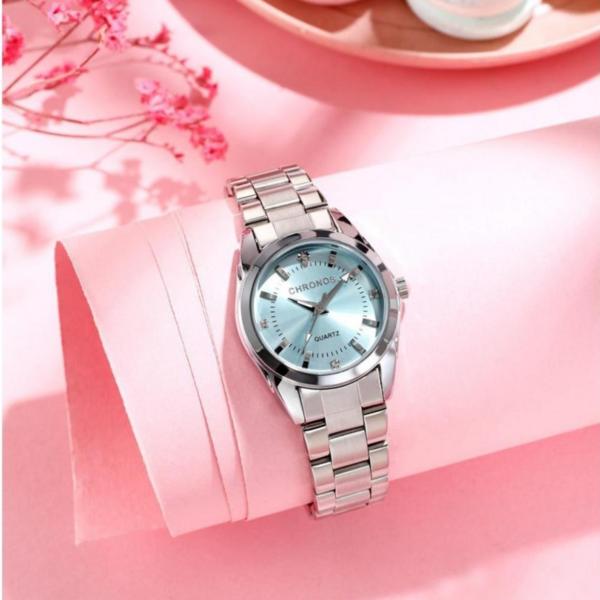 Victorito Women's Fashion Silver Metal Gift Wristwatch,Korean Popular Watches