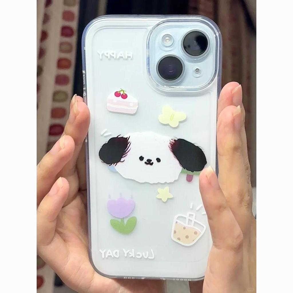 Hunde-Kuchen-Design Handyhülle für Apple iPhone 13/14/15/16, Pro Max, XS, 7/8 Plus - Niedlich, Transparent, Weich