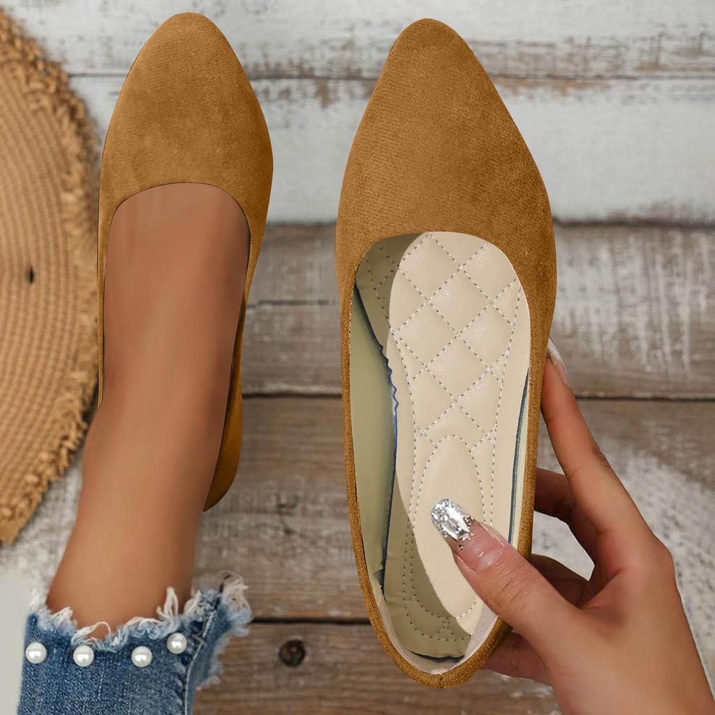 Women's Ballet Flats - Elegant Comfortable With Heel Balerina Shoes Summer Pointed Flat Shoes For Women