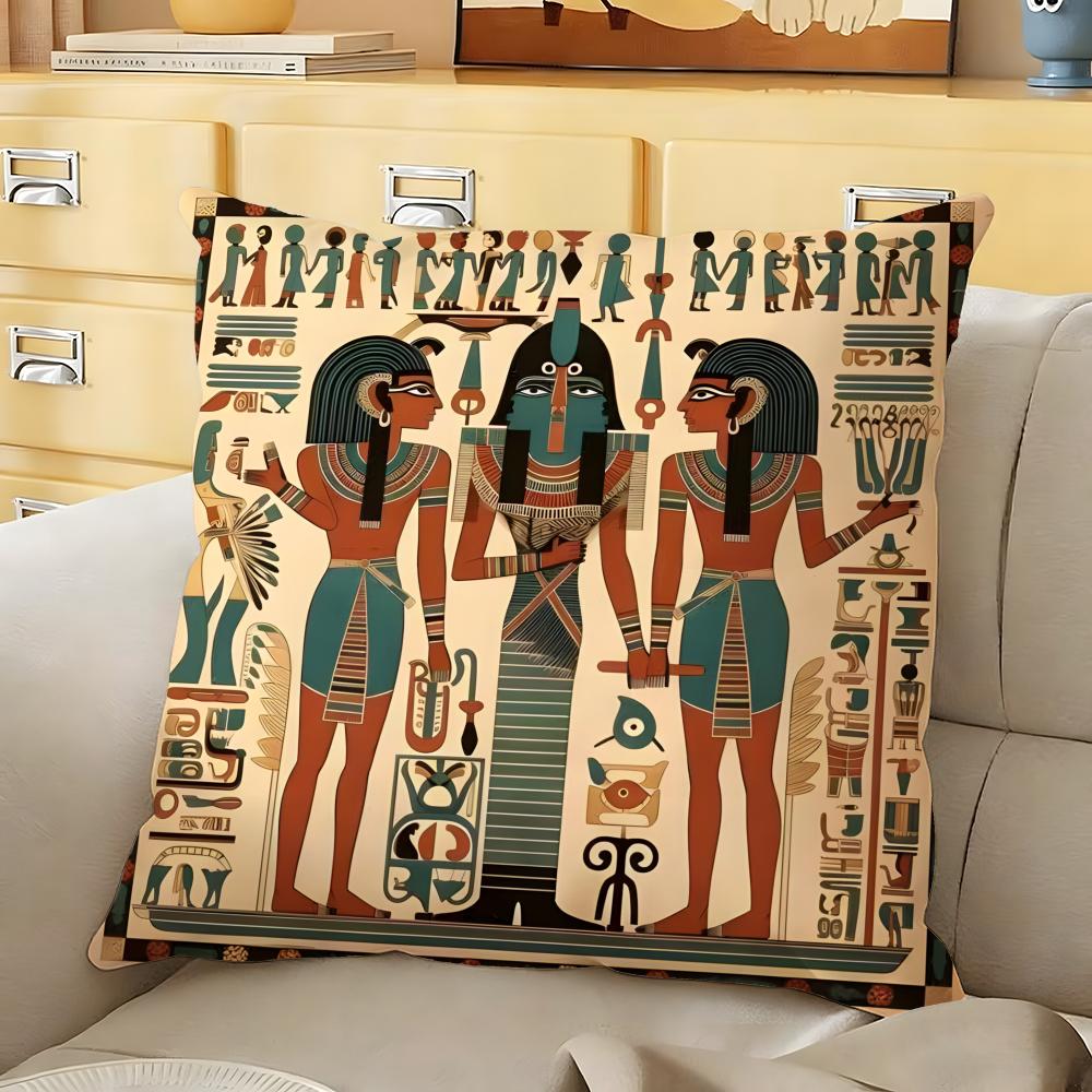 Mystery Greek Ancient Egyptian Cushion Cover Soft Durable Reversible Pillow Cover Home Car MultiScene Daily Comfort Pillowcase