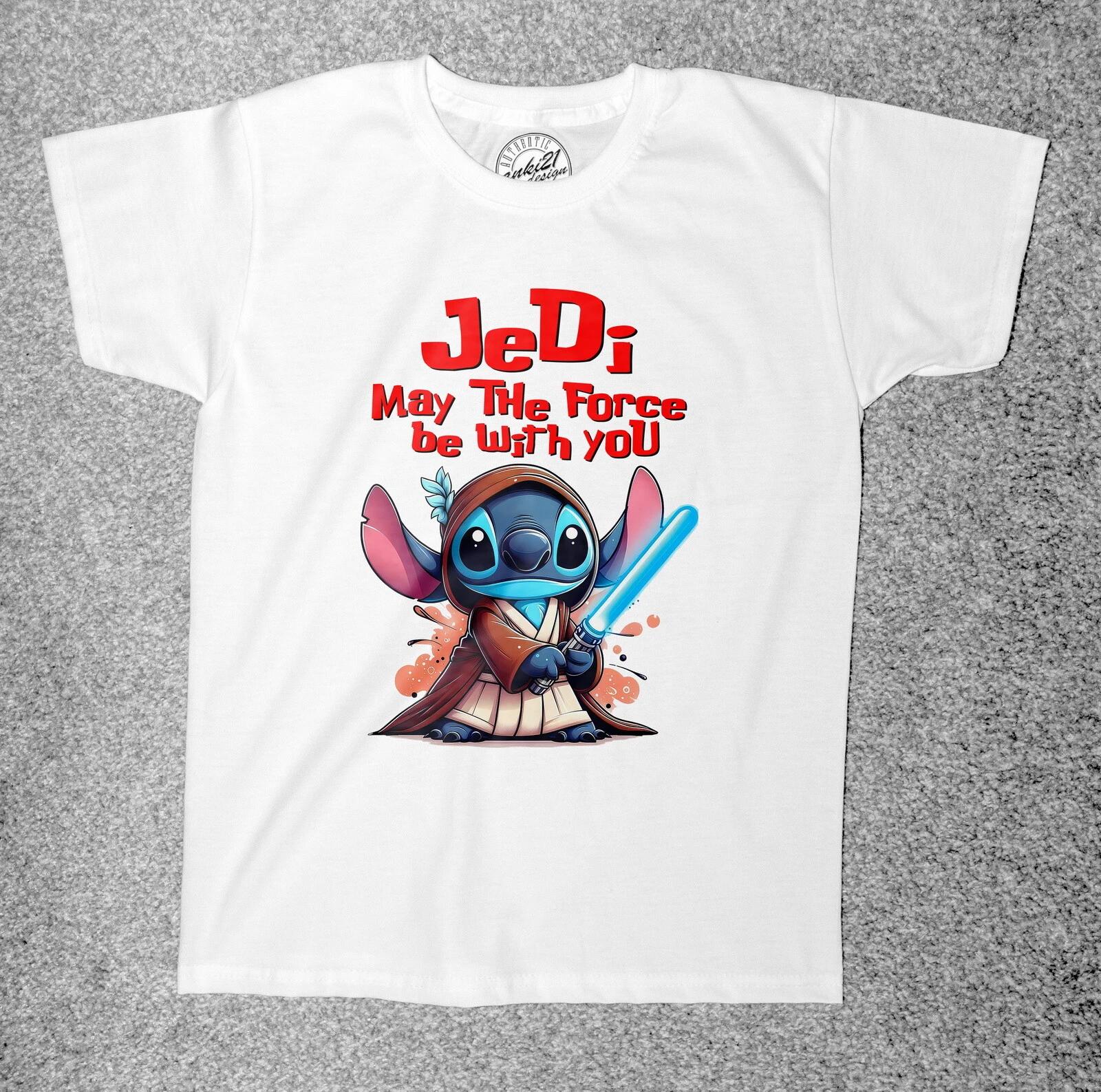 

Star Wars Stitch Jedi 002 Childrens/kids t shirts/t-shirts 100