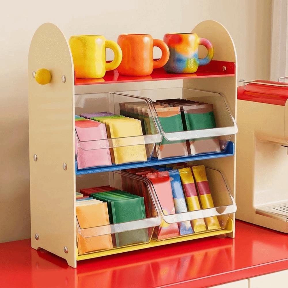 Plastic Water Cup Storage Rack Large Capacity Mug Holder Tea Bag Storage Rack Office