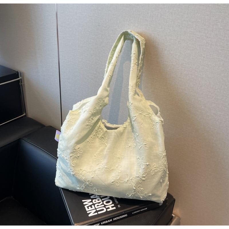 Large capacity canvas bag women's summer new casual small fresh shoulder college student commuting tote bag