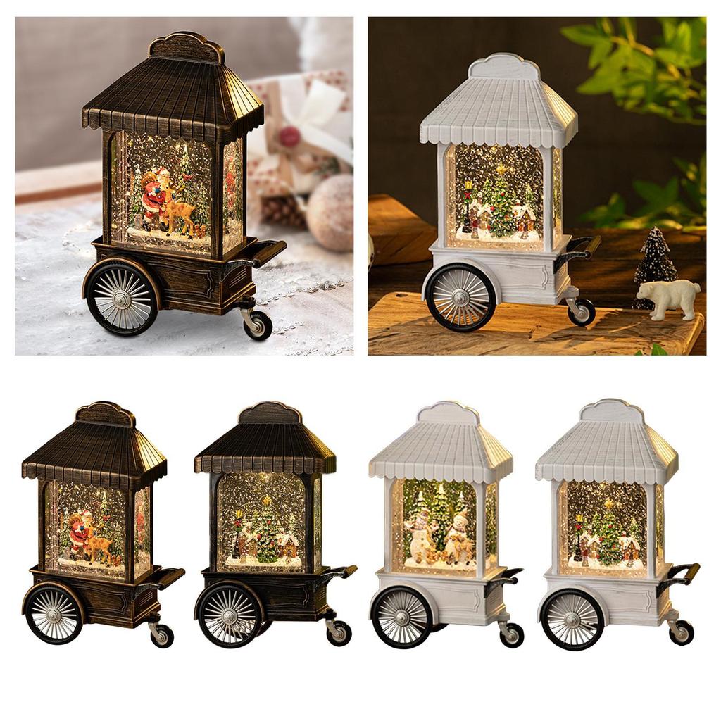 Christmas Snow Globe Lantern Christmas Decoration for Xmas Living Room Party