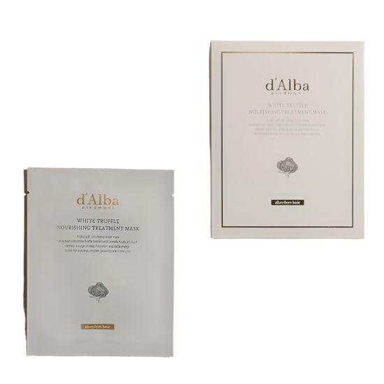 d Alba White Truffle Nourishing Treatment Mask Hydrating Brightening Sheet Mask Set 5 Sheets