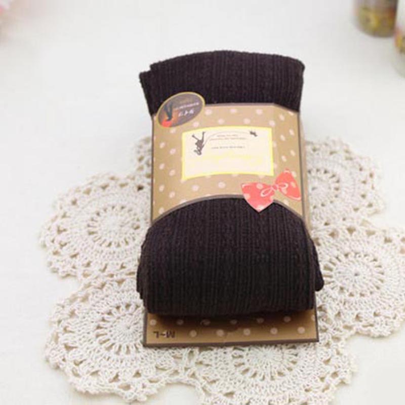 2022 Winter Trend Knitting High elastic super thick Women's pantyhose fashion casual vertical cotton stripes tights free ship