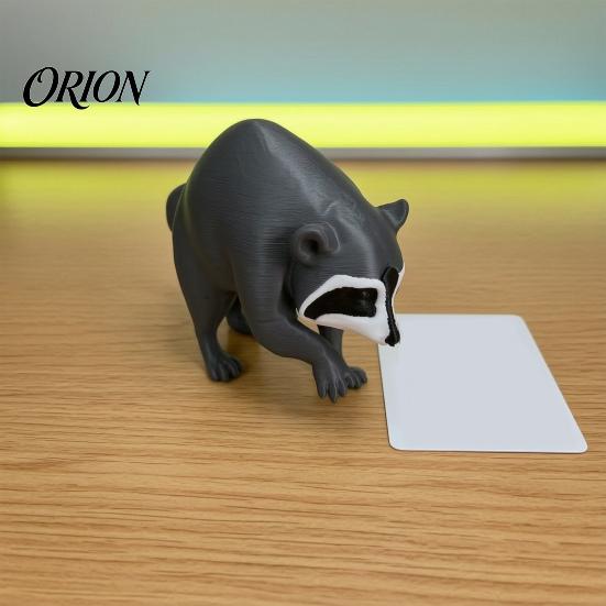 Desktop Office Accessories 3D Printed Racoon Figurine, Cute Raccoon Statue, Funny Desk Buddy, Small Room Ornaments Animal Collectible Figure for Home
