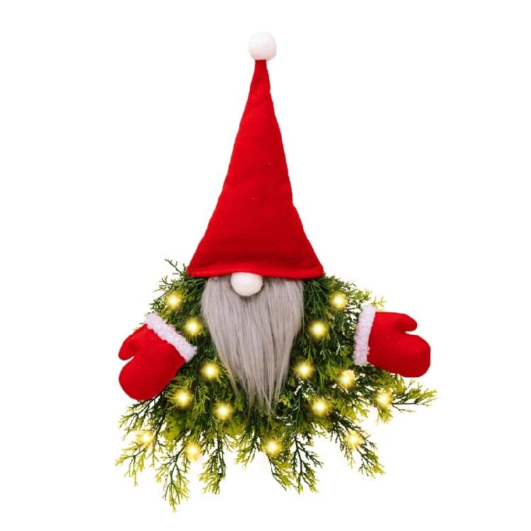 

Magical LED Lighted Christmas Tree Display featuring a Hat donning Faceless Sant 1