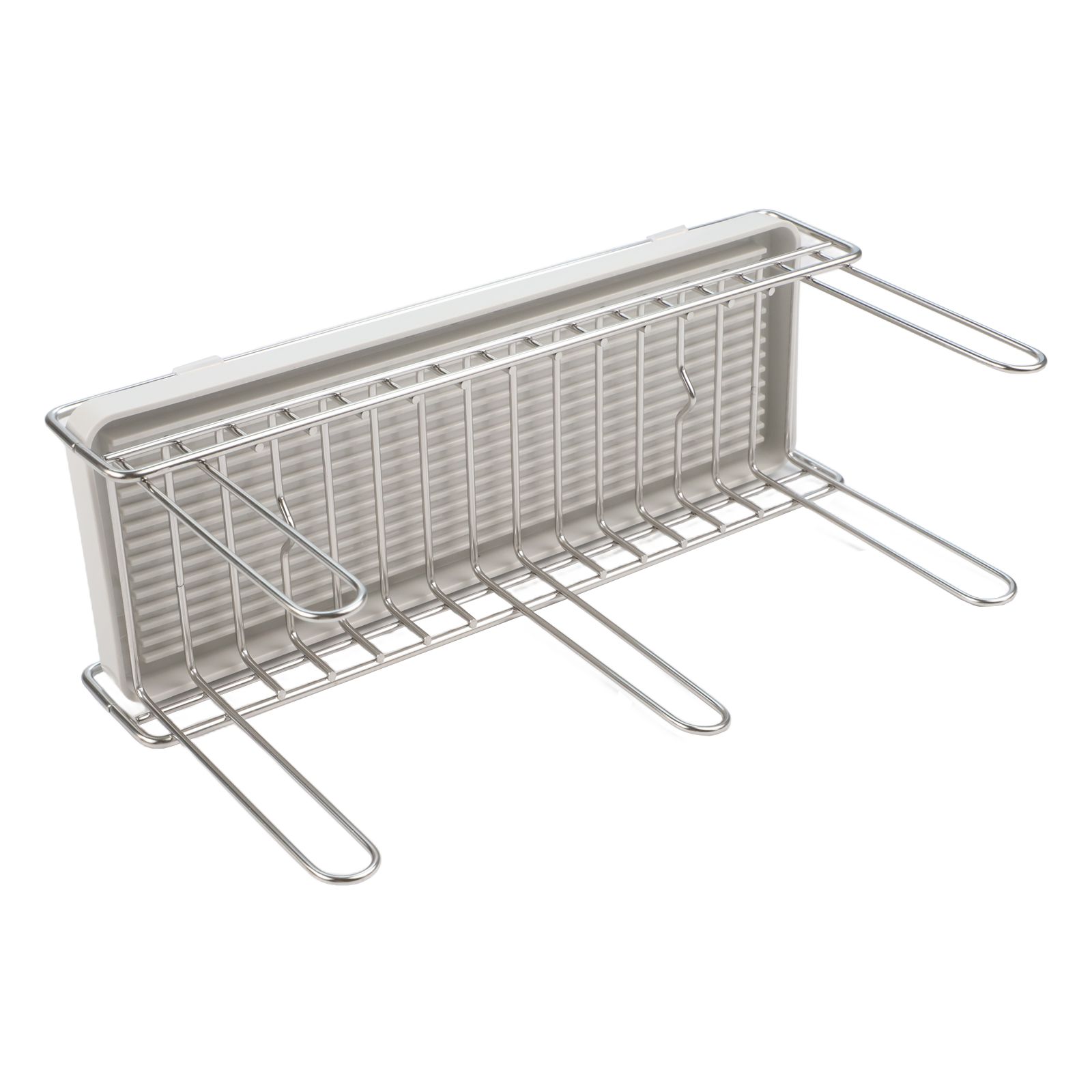 Space Saving Stainless Steel Utensil Drying Rack with Drainage Tray for Kitchen Sink Cabinets and Drawer Organization China Mainland 3790₽