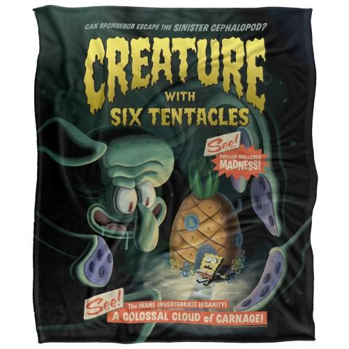 SpongeBob SquarePants Creature With Six Tentacles Silky Supersoft Blanket