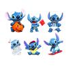 Conjunto Espetacular de 6 Peças de Enfeites de Carro de Halloween do Stitch Para Festas Infantis