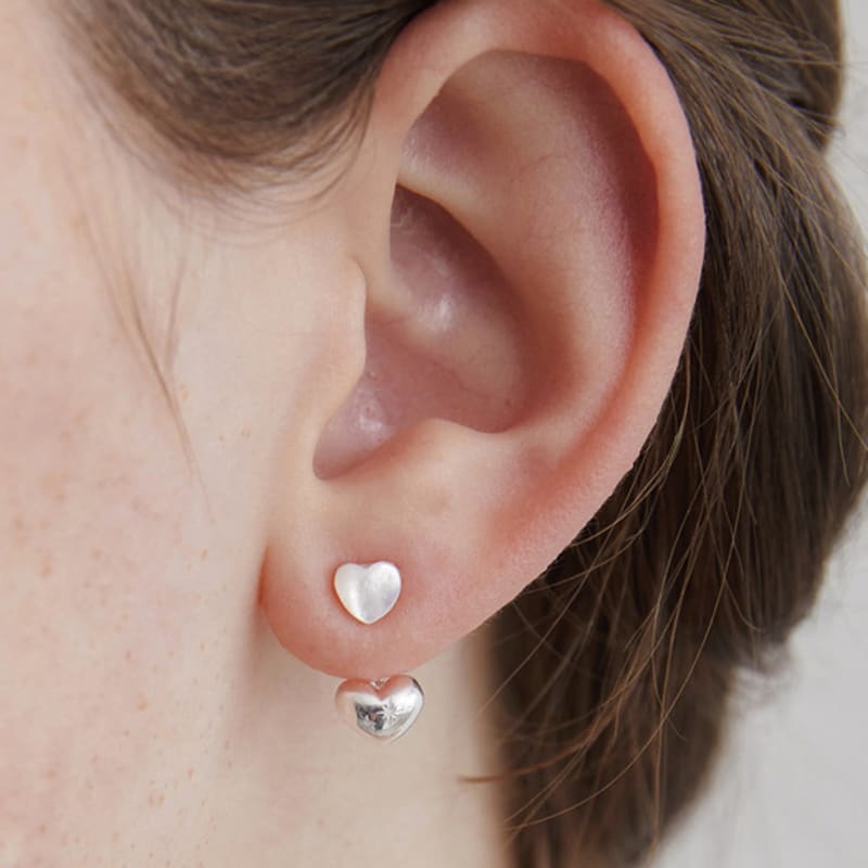 Tatiana (925 Silver) Gemstone Heart Earring EC3104