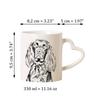 German Wirehaired Pointer I - cup with a dog, adorable cup with a heart-shaped handle, universal gift from the Art-Dog brand