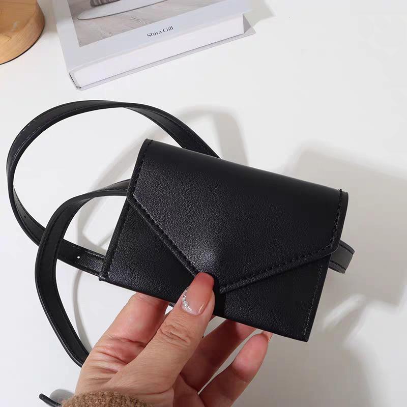 Retro Korean Style Women'S Belt Bag Key Phone Dual Purpose Decorative Thin Belt Fashionable Accessory For Ladies