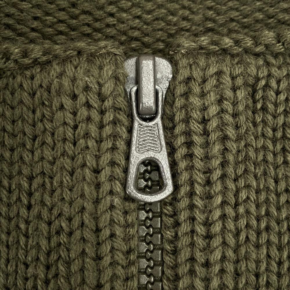 MAX&CO Made In Italy Knit Jacket S Khaki Zip Up Women Used