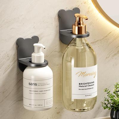 Wall-Mounted Shower and Soap Dispenser: No-Drill Shampoo & Hand Soap Rack for Bathroom Storage.