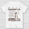 Schrodinger's Cat Escape Plan Interesting Physics Science Unisex Heavyweight 100% Cotton T-shirt