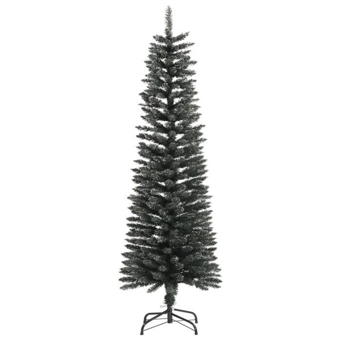 VidaXL Sapin de Noël artificiel mince avec support Vert 150 cm PVC345184