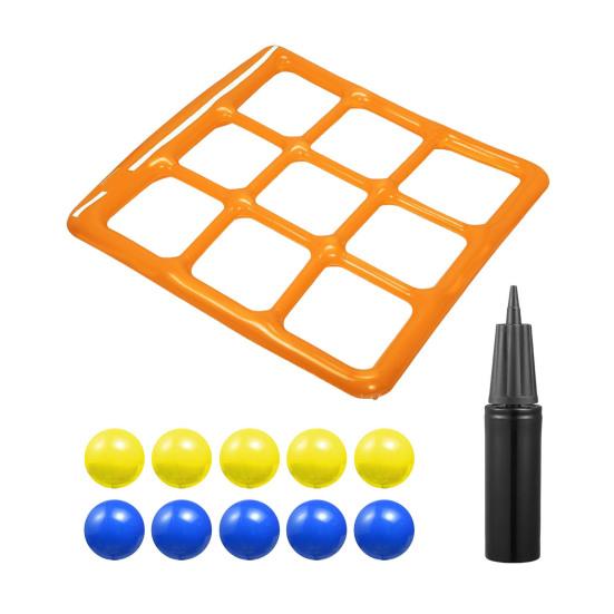 Inflatable Pool Tic-Tac-Toe Game Waterproof Floating Board with Balls Family Outdoor Water