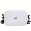 Nylon Fashion Simple Butterfly Small Square Bag  Lightweight Single Shoulder Crossbody Bags for Women Zipper Purses and Handbags